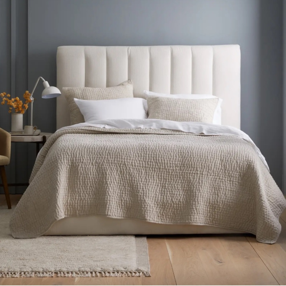 QUINCE European Linen Cotton Stitch Quilt - Picture 2 of 2